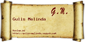 Gulis Melinda névjegykártya